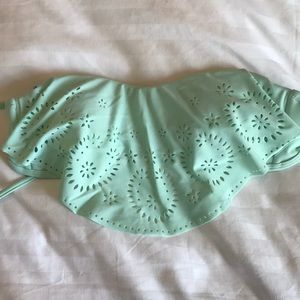 Boho bikini top with floral cut outs